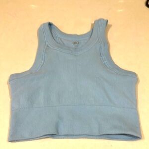 Light Blue Cropped Tank Top. Size M. NWOT